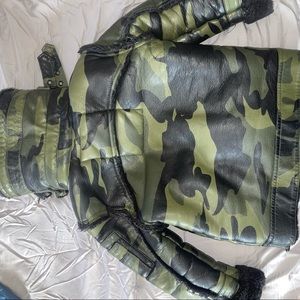 High Neck Army Fatigue Motor Jacket